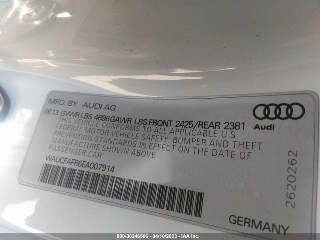 WAUCFAFR6EA007914 Audi A5 PREMIUM