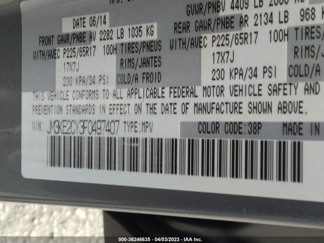 Mazda Cx-5 Touring 2015 JM3KE2CY3F0497407 Image 11