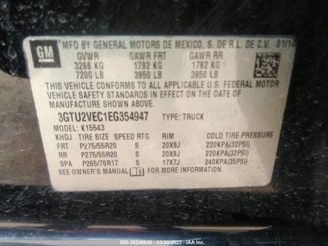 3GTU2VEC1EG354947 GMC Sierra 1500 Slt