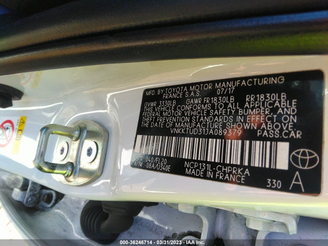 2018 Toyota Yaris, VIN: VNKKTUD31JA089379
