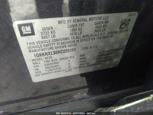 GMC Acadia Denali 2017 1GKKNXLS8HZ259184 Image 9