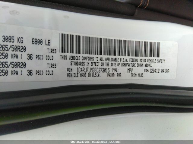 1C4RJFJM3EC373015 Jeep Grand Cherokee Summit