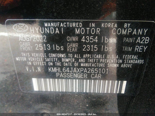 Hyundai SONATA SEL 2023 KMHL64JAXPA265101 Image 9