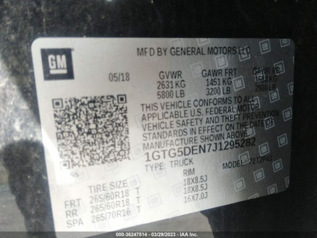 1GTG5DEN7J1295282 GMC Canyon 2wd Slt