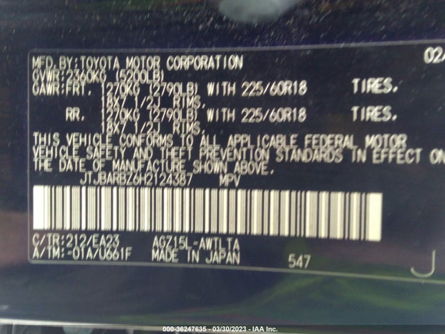 JTJBARBZ6H2124387 Lexus Nx Nx Turbo