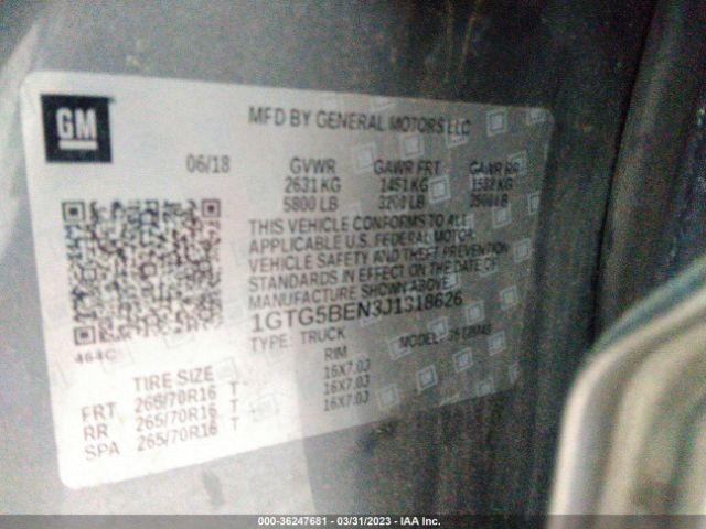 1GTG5BEN3J1318626 GMC Canyon 2wd