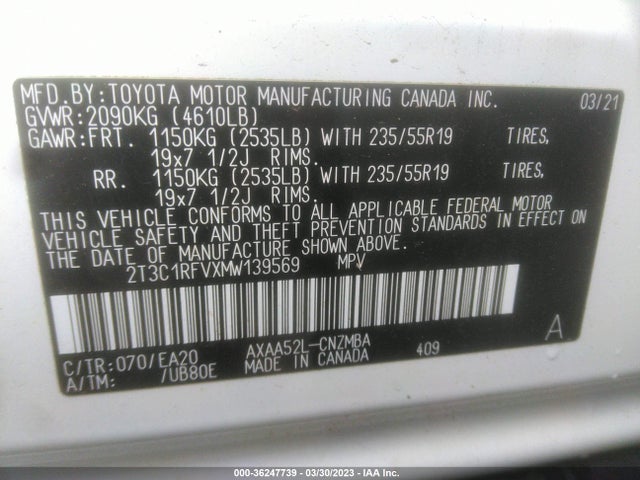 Toyota Rav4 Xle Premium 2021 2T3C1RFVXMW139569 Image 10