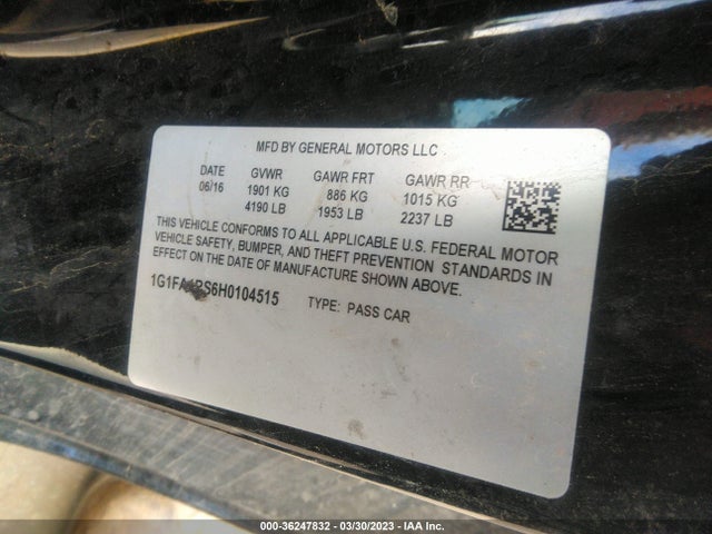 Chevrolet Camaro 1lt 2017 1G1FA1RS6H0104515 Image 10