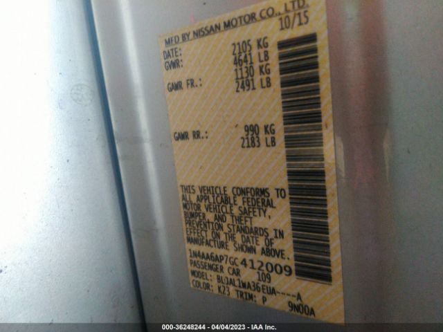 2016 NISSAN MAXIMA 1N4AA6AP7GC412009 Photo 8