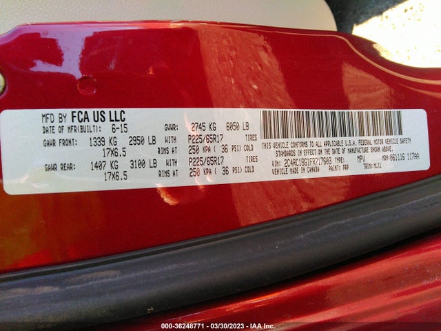 2C4RC1BG1FR717603 Chrysler Town & Country Touring
