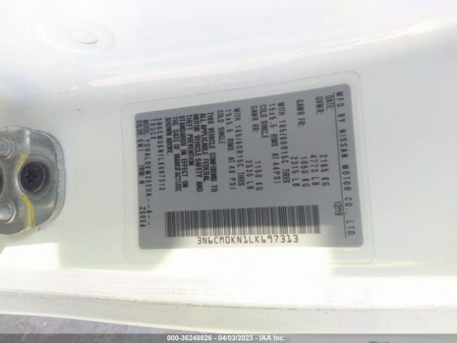3N6CM0KN1LK697313 Nissan Nv200 Compact Cargo S Xtronic Cvt