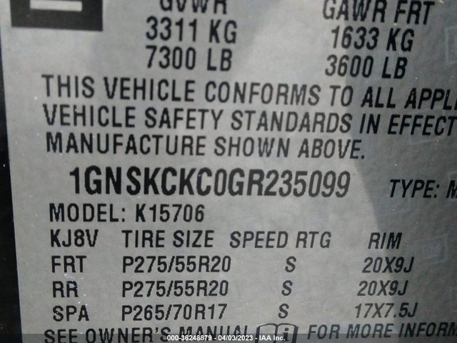 Chevrolet Tahoe Ltz 2016 1GNSKCKC0GR235099 Image 9