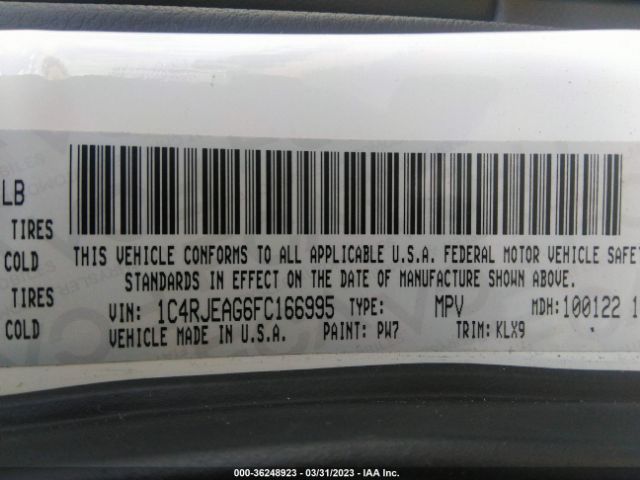 1C4RJEAG6FC166995 Jeep Grand Cherokee Altitude