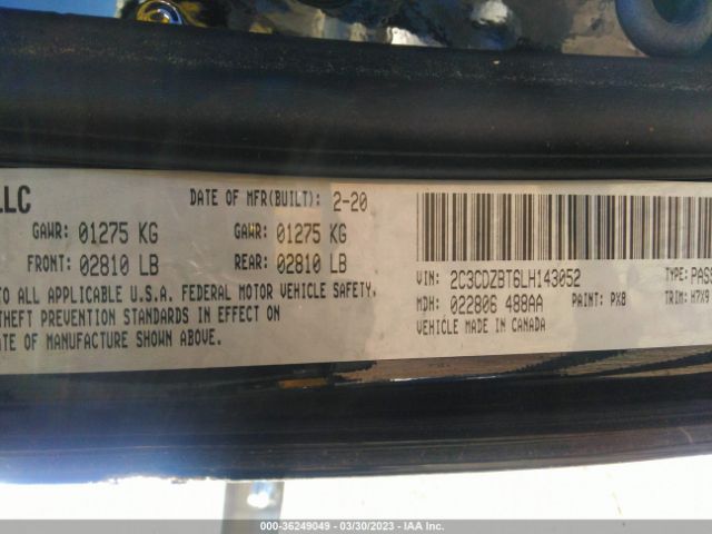 2C3CDZBT6LH143052 Dodge Challenger R/t