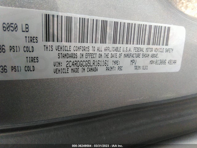 Dodge Grand Caravan Sxt 2020 2C4RDGCG5LR161161 Image 10