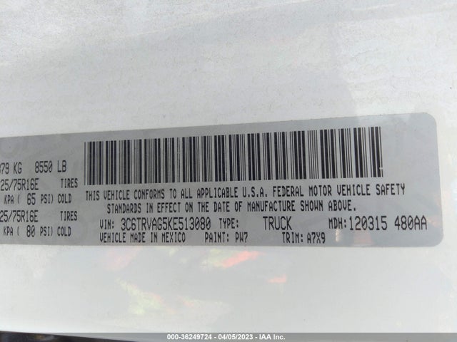 RAM Promaster Cargo Van 2019 3C6TRVAG5KE513080 Image 11