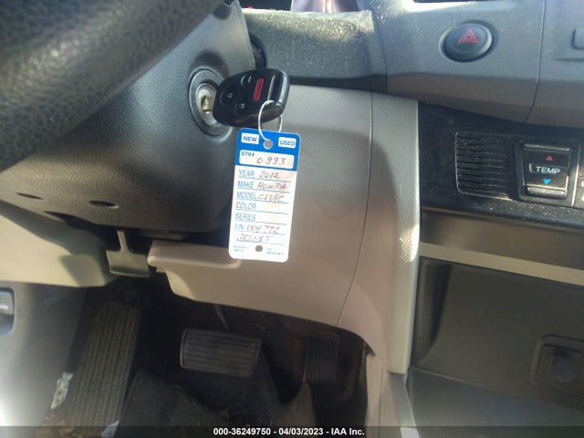 2012 HONDA CIVIC HYBRID VIN: JHMFB4F20CS004772