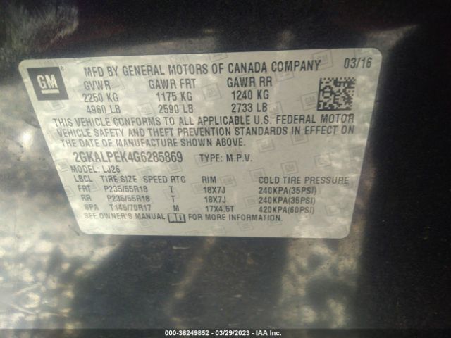2GKALPEK4G6285869 GMC Terrain Slt