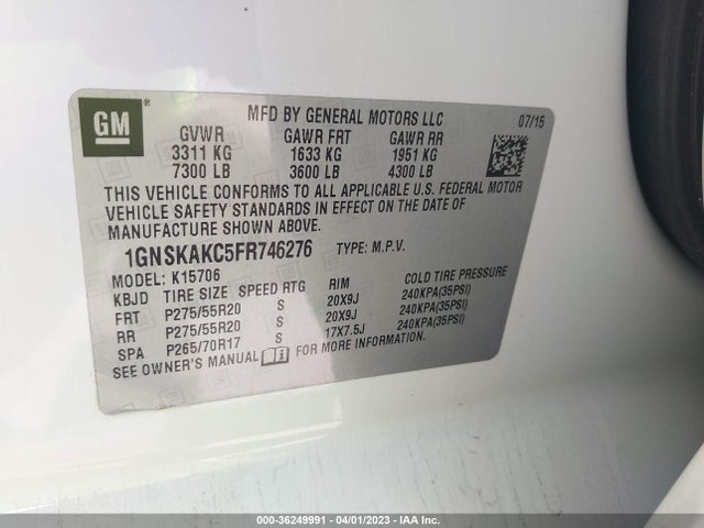 Chevrolet Tahoe Ls 2015 1GNSKAKC5FR746276 Image 11