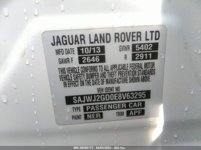 2014 Jaguar XJ, VIN: SAJWJ2GD0E8V63295