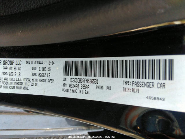 1C3CCCBG7FN526531 Chrysler 200 S