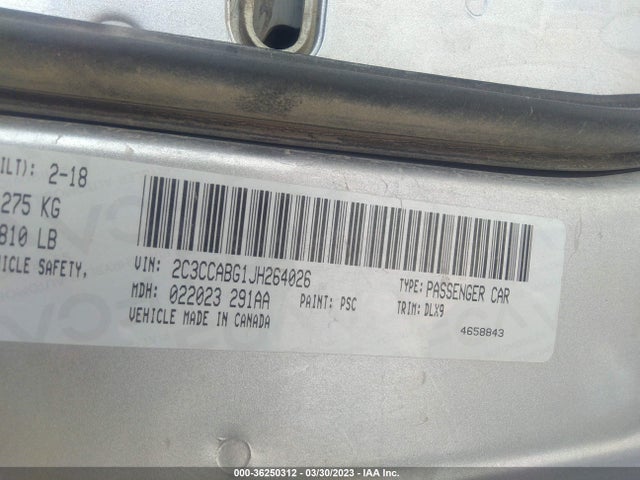 2C3CCABG1JH264026 Chrysler 300 300s
