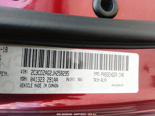 Dodge Challenger Sxt Plus 2018 2C3CDZAG2JH258295 Image 9