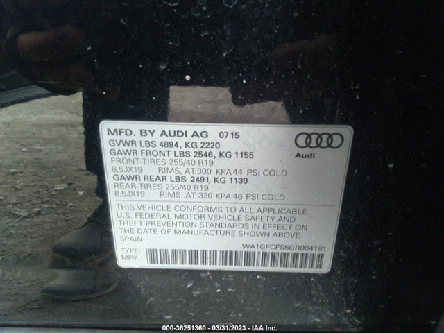 WA1GFCFS5GR004181 Audi Q3 Prestige
