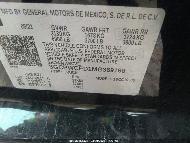 Chevrolet Silverado 1500 Lt 2021 3GCPWCED1MG369168 Image 9