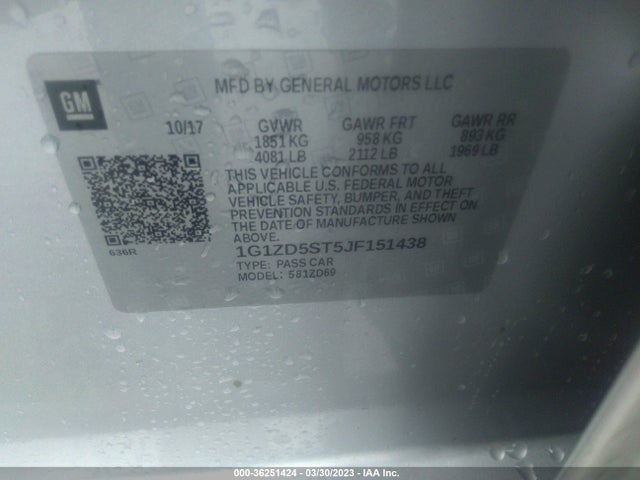 Chevrolet MALIBU LT 2018 1G1ZD5ST5JF151438 Image 9