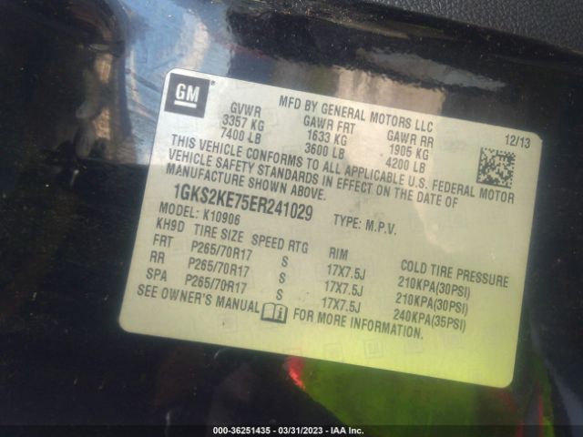 1GKS2KE75ER241029 GMC Yukon Xl Slt