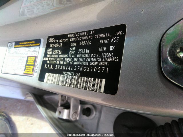 5XXGT4L37KG310571 KIA Optima Lx