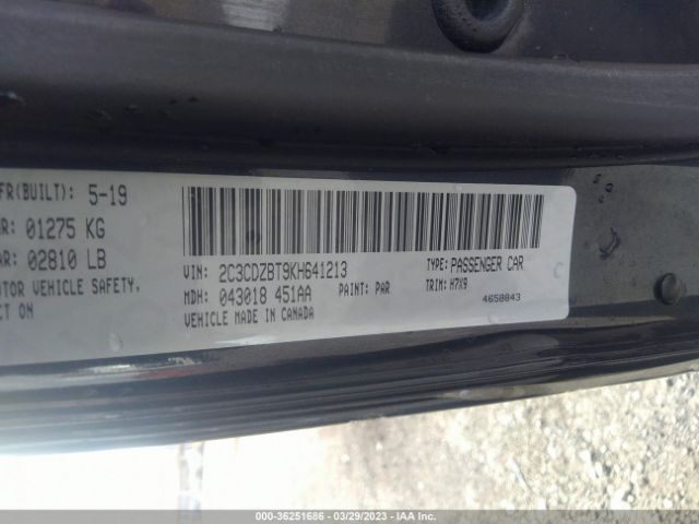 2C3CDZBT9KH641213 Dodge Challenger R/t