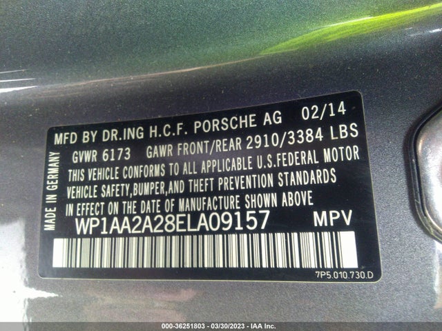 2014 Porsche Cayenne, VIN: WP1AA2A28ELA09157