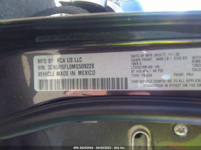 RAM 2500 Laramie 2021 3C6UR5FL0MG509228 Image 9