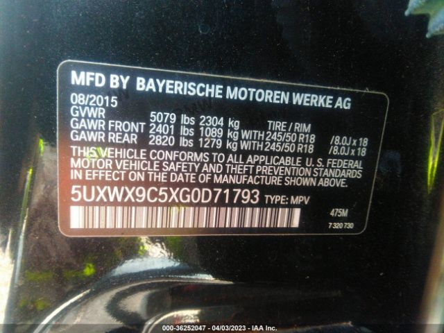 5UXWX9C5XG0D71793 BMW X3 Xdrive28i