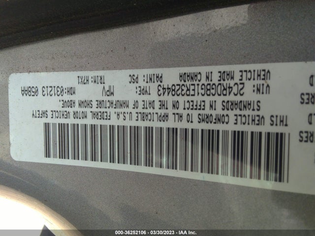36252106 :رقم المزاد ، 2C4RDGBG1ER328443 vin ، 2014 Dodge Grand Caravan American Value Pkg مزاد بيع