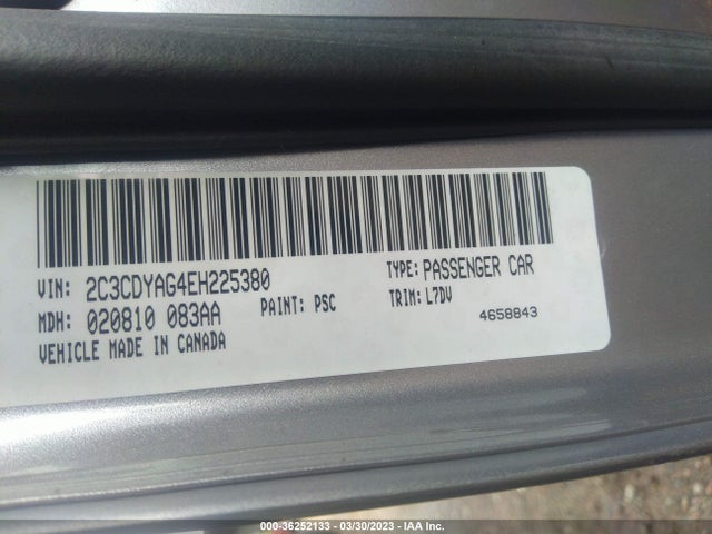 Dodge Challenger Sxt 2014 2C3CDYAG4EH225380 Image 9