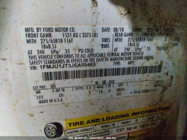 1FMJU1JT3JEA59485 Ford Expedition Xlt