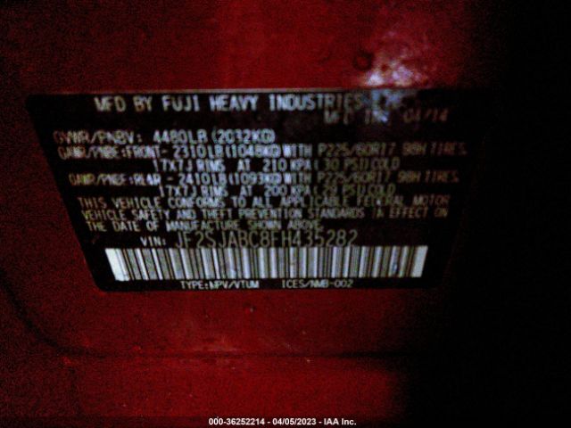 JF2SJABC8FH435282 Subaru Forester 2.5i