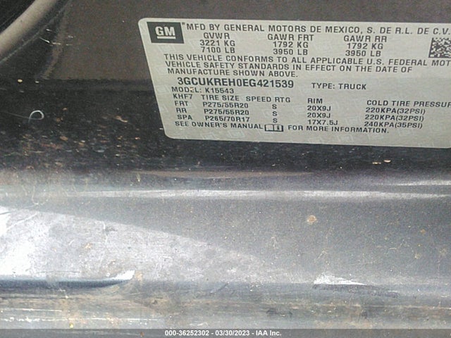Chevrolet Silverado 1500 Lt 2014 3GCUKREH0EG421539 Image 10