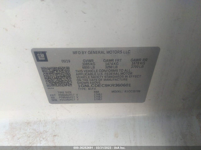 Chevrolet Tahoe Commercial 2019 1GNLCDEC9KR360601 Image 10