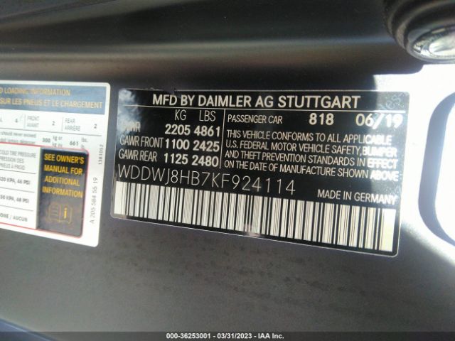 WDDWJ8HB7KF924114 Mercedes-Benz C-class Amg C 63 S