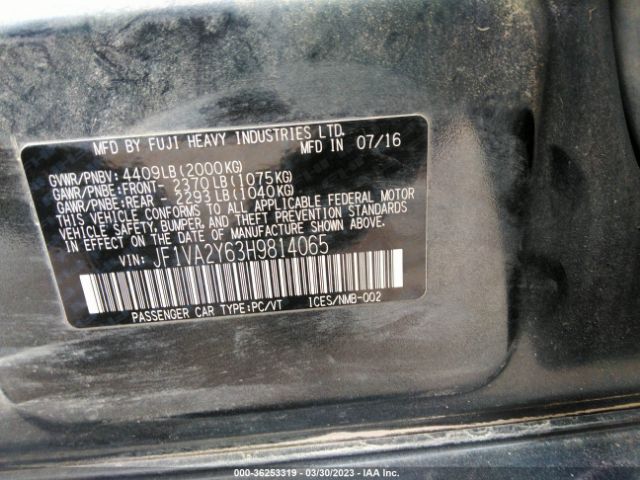 JF1VA2Y63H9814065 Subaru Wrx Sti Limited