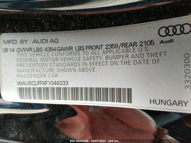 WAU5CLFFXF1046333 Audi A3 1.8t Premium Plus
