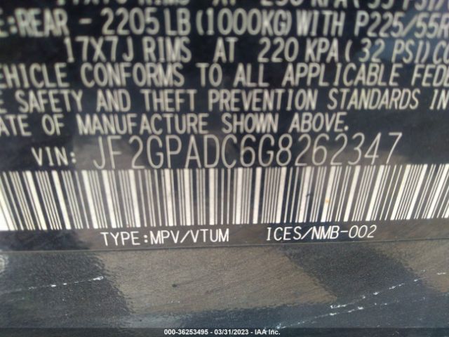 JF2GPADC6G8262347 Subaru Crosstrek Premium