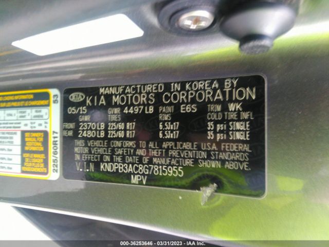KNDPB3AC8G7815955 KIA Sportage Lx