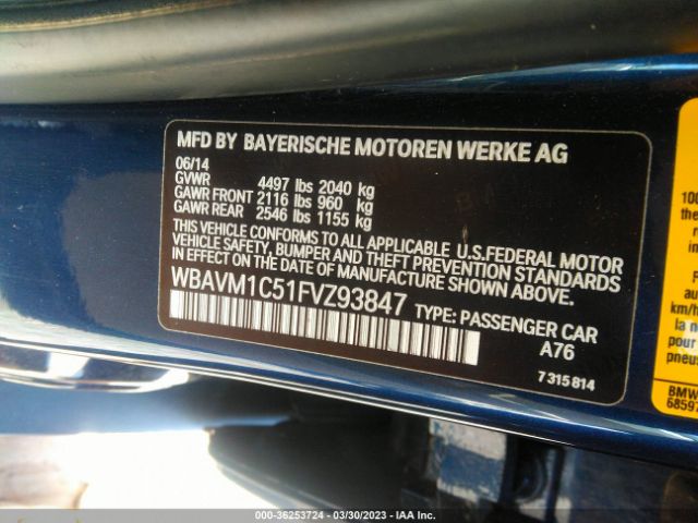 WBAVM1C51FVZ93847 BMW X1 Sdrive28i