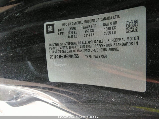 Chevrolet CAMARO LS 2014 2G1FA1E31E9304055 Image 10