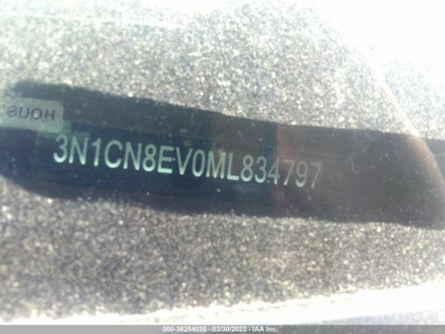 3N1CN8EV0ML834797 Nissan VERSA SV